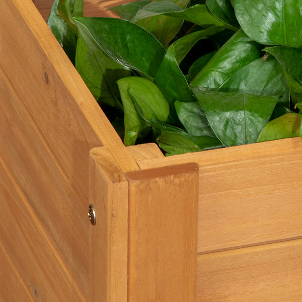 Jardinière avec treillis sur pieds pour fleurs plantes - dim. 54,5L x 52l x 180H cm - Bois Sapin pré-huilé