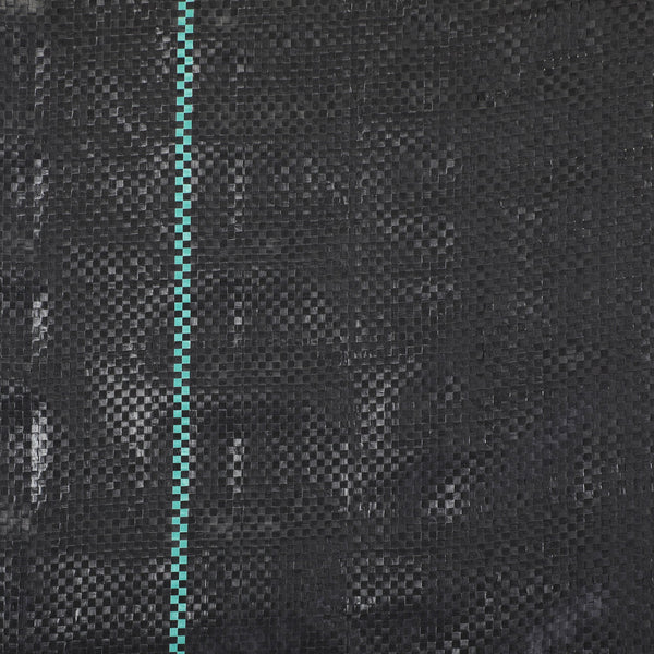 Toile de paillage, géotextile de paillage contre les mauvais herbes 100 x 1 m, résistant aux déchirures et conditions climatiques extrêmes, en polypropylène, noir