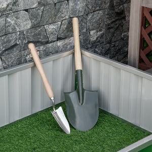 Carré Potager de Jardin 174 x 90 x 30 cm - modulable, Montage sans Outils, Gants fournis - tôle d'acier ondulée Vert