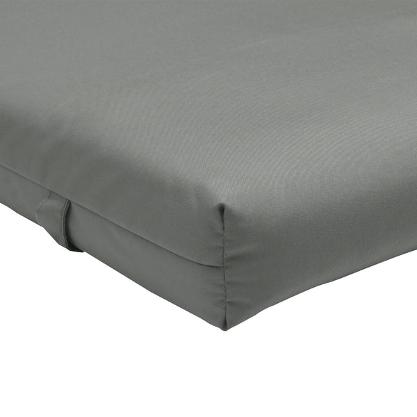Coussins de chaise longue coussin bain de soleil - épais, confortable et rembourré - matelas transat avec 2 attaches, polyester 180 g/m², 196 x 55 x 8 cm, gris foncé