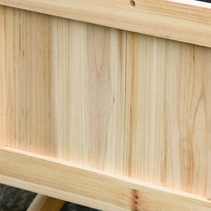 Jardinière sur Pieds - carré Potager avec étagère - dim. 78L x 58l x 81H cm - 6 Compartiments - Feutre Drainage Inclus - Bois Sapin pré-huilé