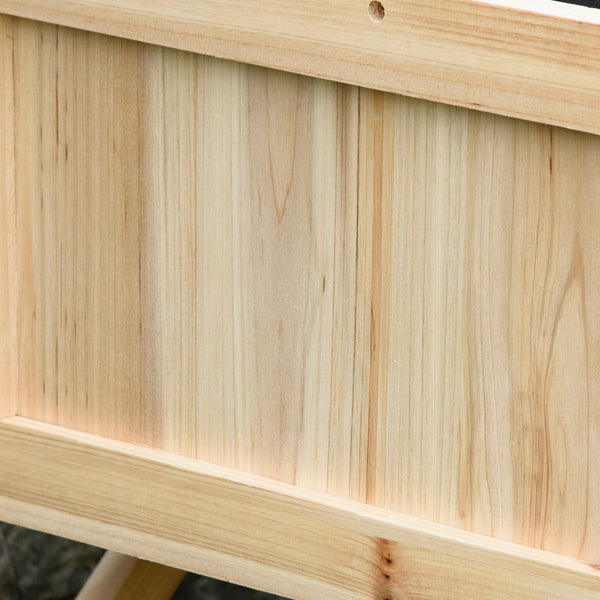 Jardinière sur Pieds - carré Potager avec étagère - dim. 78L x 58l x 81H cm - 6 Compartiments - Feutre Drainage Inclus - Bois Sapin pré-huilé