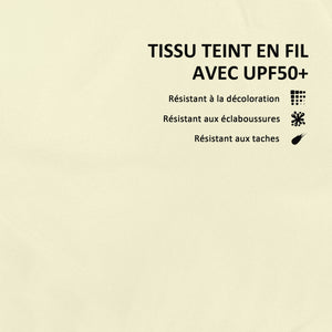 Ensemble de 2 coussins d'assise avec dossier, coussin d'assise et de dossier confortable respirant, housse amovible, résistante aux UV, pour extérieur et intérieur, crème