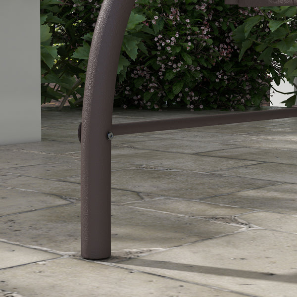 Balancelle de jardin convertible 3 places grand confort avec coussins toit réglable dim. 197L x 120l x 180H cm métal polyester kaki