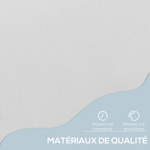 Store banne manuel rétractable 2L x 1,5l x 1,7-2,8H m inclinaison réglable installation rapide store banne sans perçage pour balcon métal aluminium polyester blanc