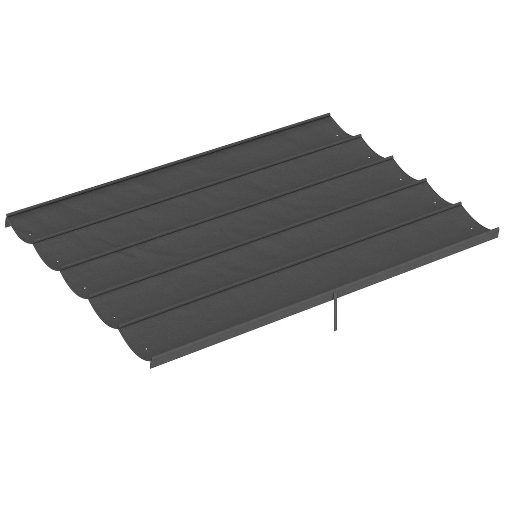 Toile de toit pour pergola tonnelle rétractable de 4 x 3 m - toile uniquement 350 x 260 cm gris foncé