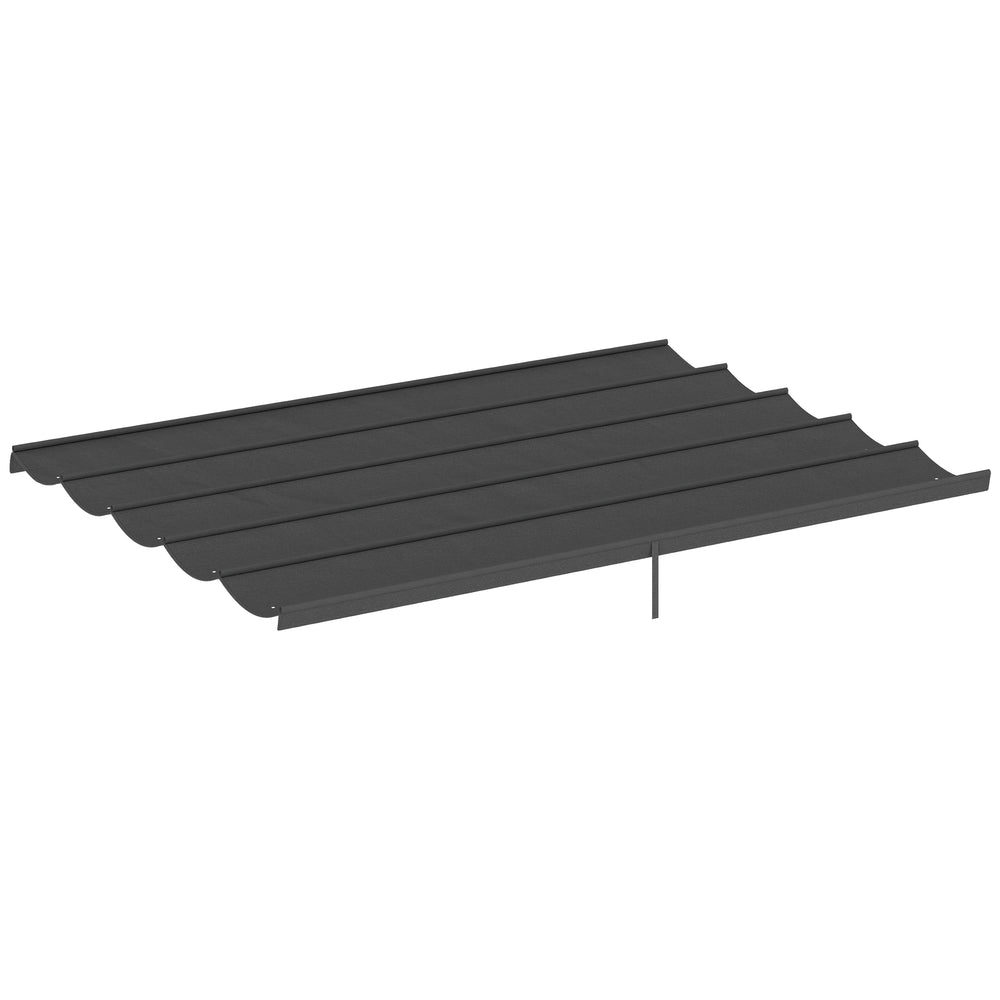 Toile de toit pour pergola tonnelle rétractable de 4 x 3 m - toile uniquement 350 x 260 cm gris foncé