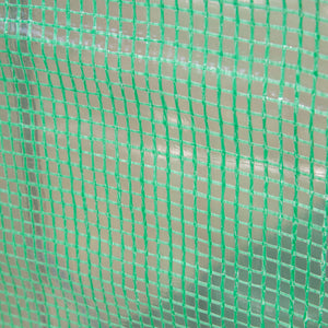 Serre de jardin 3 m² en PE, serre d'extérieur avec bâche renforcée 140 g/m² Anti-UV, châssis en acier, 2 portes zippées déroulantes et 4 fenêtres enroulables, 3 x 1 x 2 m, vert