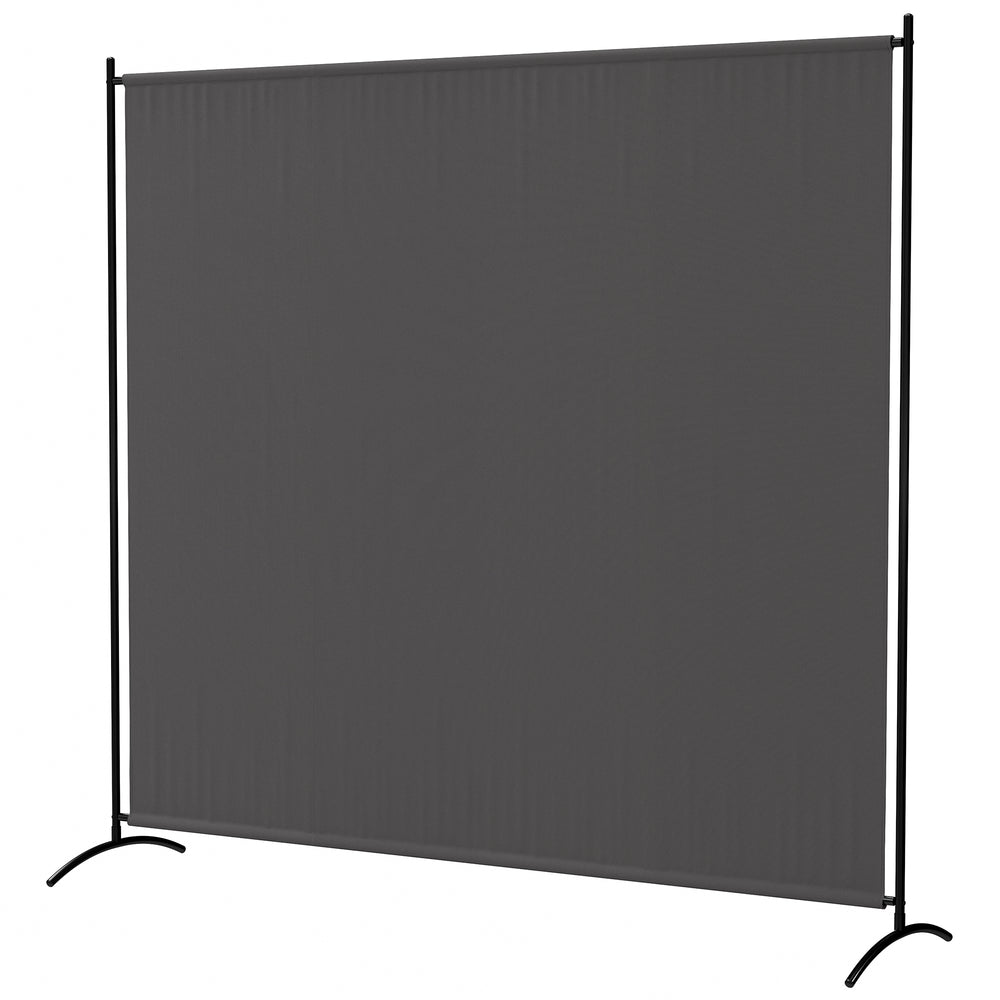 Paravent Extérieur à Panneau Unique, Séparateur de Pièce de 180H cm avec Protection UV30+, Panneau Brise-Vue avec Base Stable pour Intérieur et Extérieur, Gris Foncé
