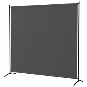 Paravent Extérieur à Panneau Unique, Séparateur de Pièce de 180H cm avec Protection UV30+, Panneau Brise-Vue avec Base Stable pour Intérieur et Extérieur, Gris Foncé