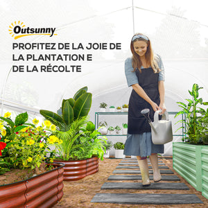 Serre de jardin 12 m², serre tunnel de jardin 4 x 3 x 2 m avec portes enroulables et grandes fenêtres en maille, serre en acier galvanisé et PE haute densité 140 g/m² résistante aux UV, blanc