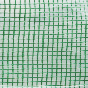 Serre de jardin tunnel 2 x 3m, 6m² avec porte enroulable, 4 fenêtres, - Acier galvanisé PE Haute densité Vert