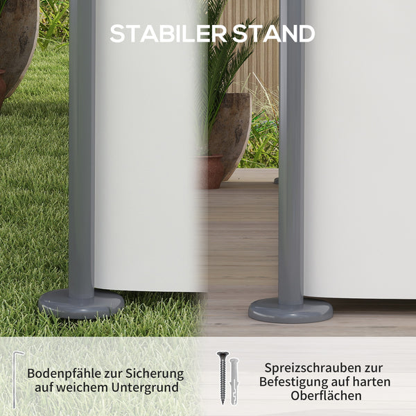 Pavillon 4x3 m, stable et résistant, double toit, 6 côtés, orifices d'évacuation, pavillon de jardin en métal, pour jardin et terrasse, blanc crème