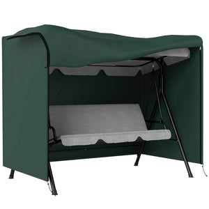 Housse de Protection balancelle de Jardin 3 Places bâche étanche dim. 2,05L x 1,24l x 1,64H m Oxford Haute densité 600D Vert