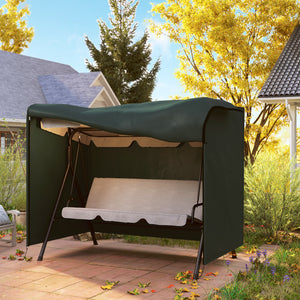 Housse de Protection balancelle de Jardin 3 Places bâche étanche dim. 2,05L x 1,24l x 1,64H m Oxford Haute densité 600D Vert