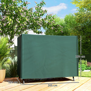 Housse de Protection balancelle de Jardin 3 Places bâche étanche dim. 2,05L x 1,24l x 1,64H m Oxford Haute densité 600D Vert