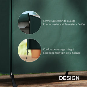 Housse de Protection balancelle de Jardin 3 Places bâche étanche dim. 2,05L x 1,24l x 1,64H m Oxford Haute densité 600D Vert