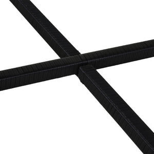Ensemble Salon de Jardin encastrable 8 Personnes 9 pièces résine tressée 4 Fils Imitation rotin Noir Coussins déhoussables crème