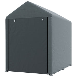 Abri de jardin tente de stockage portable abri de vélo garage pour extérieur avec cadre en métal galvanisé et grande porte, 1,2 x 1,8 m gris foncé