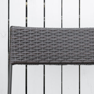 Ensemble bistrot de jardin Ensemble Meubles de Jardin Design Table carré et chaises Pliables résine tressée 4 Fils métal Noir