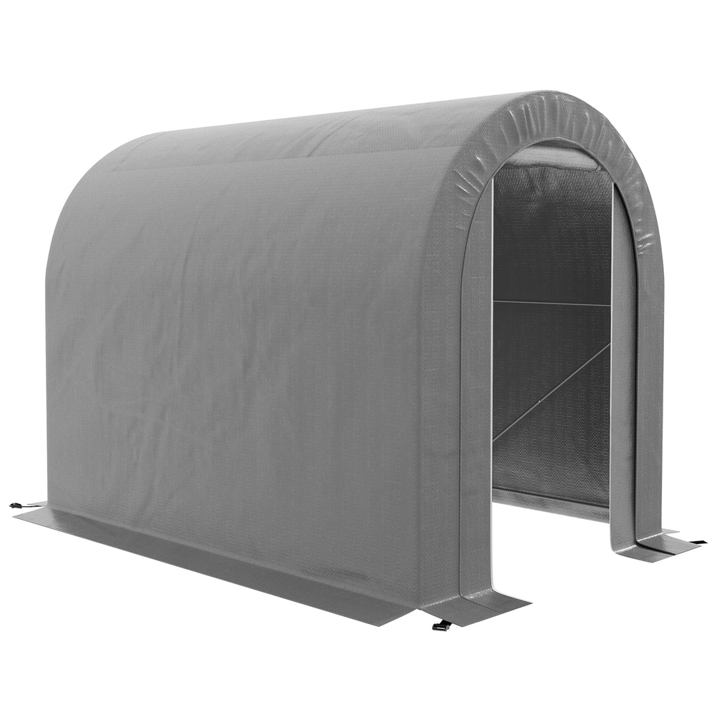 Abri de jardin tente de rangement extérieur abri de vélo garage pour vélo bâche en PE cadre en métal galvanisé dim. 2,4 x 1,6 x 1,9 m gris