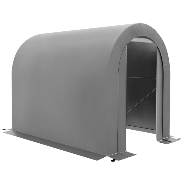 Abri de jardin tente de rangement extérieur abri de vélo garage pour vélo bâche en PE cadre en métal galvanisé dim. 2,4 x 1,6 x 1,9 m gris
