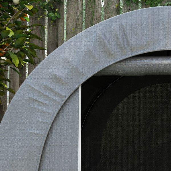 Abri de jardin tente de rangement extérieur abri de vélo garage pour vélo bâche en PE cadre en métal galvanisé dim. 2,4 x 1,6 x 1,9 m gris