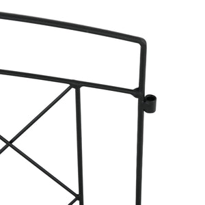 Lot de 5 panneaux de clôture de jardin décoratives, bordure de jardin en métal, pour parterre de fleurs - dim. 305 x 80 cm, noir