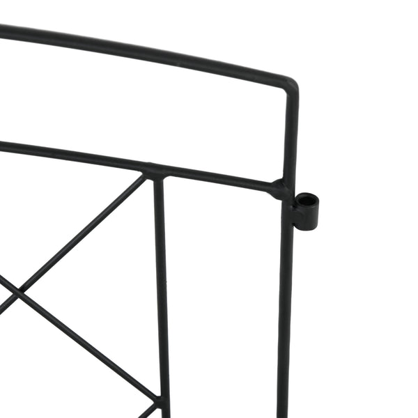 Lot de 5 panneaux de clôture de jardin décoratives, bordure de jardin en métal, pour parterre de fleurs - dim. 305 x 80 cm, noir
