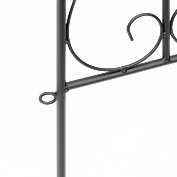 Clôture de jardin, 62,5x83 cm, bordure de jardin en fil métallique antirouille, barrière pour animaux, noir