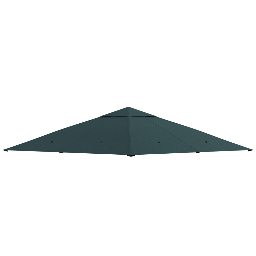 Toile de rechange pour pavillon tonnelle tente toit de remplacement gazebo de jardin tissu polyester haute densité 180 g/m² anti-UV 3 x 3 m gris