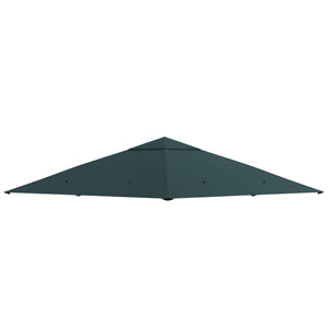 Toile de rechange pour pavillon tonnelle tente toit de remplacement gazebo de jardin tissu polyester haute densité 180 g/m² anti-UV 3 x 3 m gris