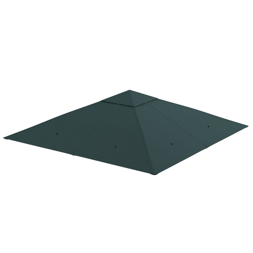 Toile de rechange pour pavillon tonnelle tente toit de remplacement gazebo de jardin tissu polyester haute densité 180 g/m² anti-UV 3 x 3 m gris