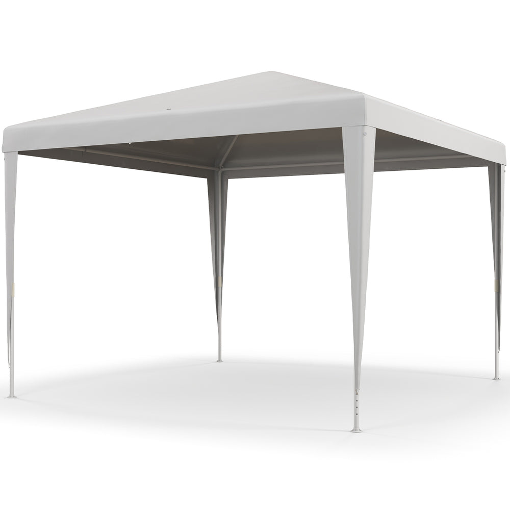 Tonnelle de jardin 3 x 3 m, barnum tente de réception Structure en acier, tissu PE résistant aux UV, pour fêtes et mariages, blanc