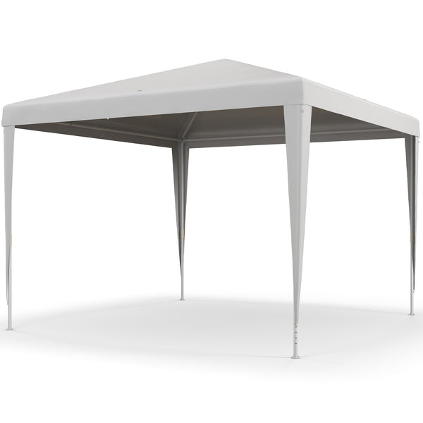 Tonnelle de jardin 3 x 3 m, barnum tente de réception Structure en acier, tissu PE résistant aux UV, pour fêtes et mariages, blanc