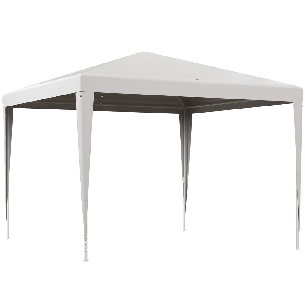 Tonnelle de jardin 3 x 3 m, barnum tente de réception Structure en acier, tissu PE résistant aux UV, pour fêtes et mariages, blanc