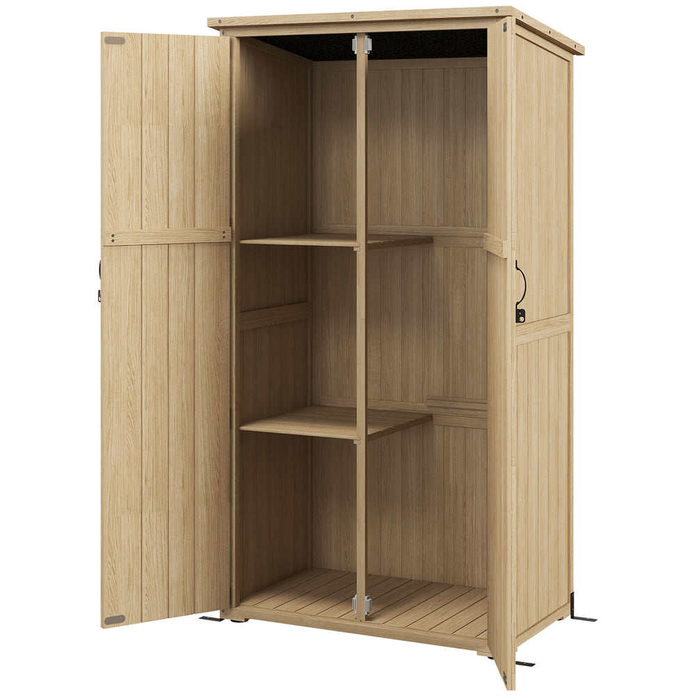 Armoire de Jardin abri Jardin Remise pour Outils sur Pied 90L x 54,5l x 161/168,5H cm 2 étagères Toit bitumé étanche Bois pin Autoclave