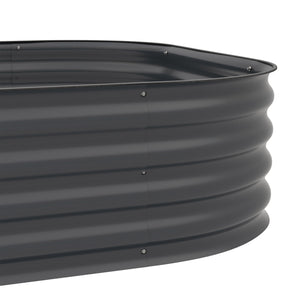 Carré potager de jardin jardinière en acier lit de jardin surélevé fond ouvert 3 étages pour herbes légumes fruits fleurs 158 x 109 x 82 cm gris
