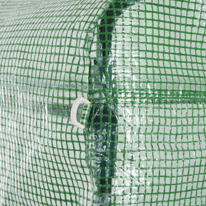 Serre de Jardin Tunnel 13,5 m² dim. 4,5L x 3l x 2H m - 6 fenêtres, Porte zippée Enroulable - châssis Tubulaire Acier galvanisé, bâche PE Haute densité Vert