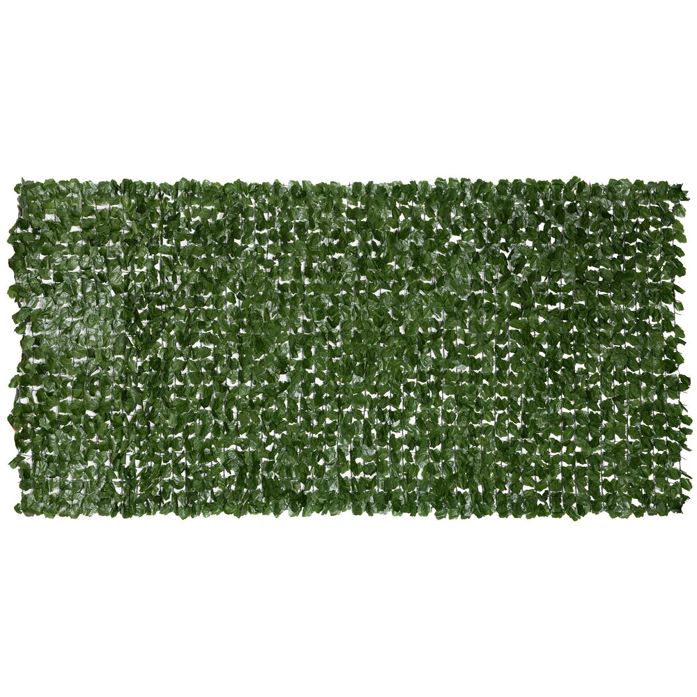 Haie Artificiel lierre Brise-Vue décoration Rouleau 3L x 1,5H m Feuillage réaliste Anti-UV Vert foncé