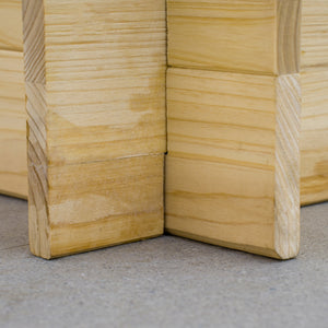 Jardinière sur pieds à 3 niveaux carré potager de jardin avec 9 compartiments en bois de sapin et tissu non tissé dim. 117L x 100l x 54H cm bois naturel