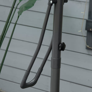 Parasol déporté carré 2,5 x 2,5 m, parasol de jardin extérieur protection UV ouvrir et fermer rapidement et facilement base croisée incluse pour balcon patio terrasse gris foncé