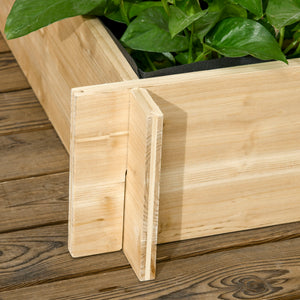 Carré potager jardinière à 3 étages avec treillis lit surélevé en bois sans fond pour plantes grimpantes, légumes, fleurs - bois naturel