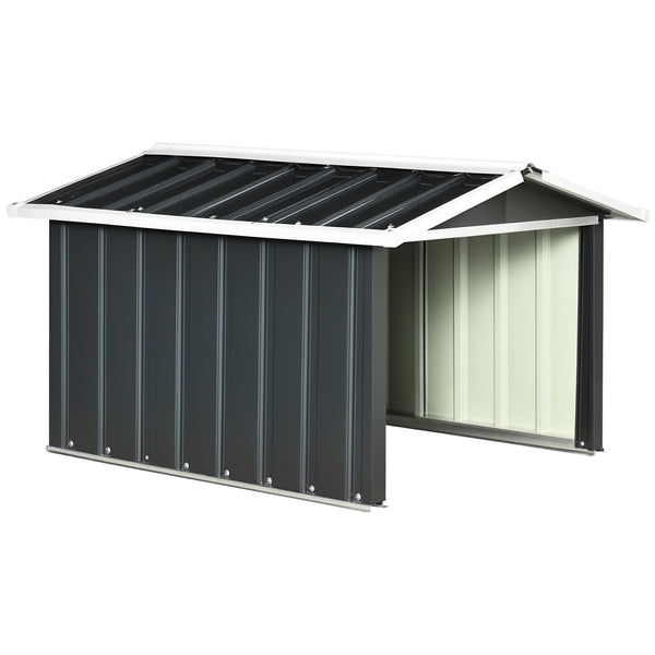 Abri de jardin pour tondeuse à gazon robot-tondeuse - garage tondeuse robot - tôle acier gris