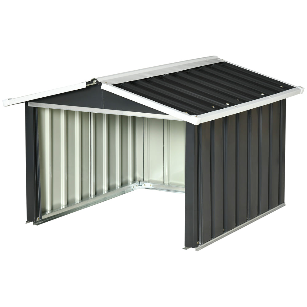 Abri de jardin pour tondeuse à gazon robot-tondeuse - garage tondeuse robot - tôle acier gris