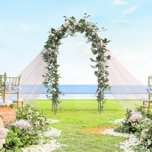 Arche de Jardin Arche à rosiers Style Fer forgé dim. 120L x 30l x 226H cm métal époxy Noir Vieilli cuivré