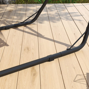Support de Hamac pour 2 Personnes, Cadre de Hamac en Métal Portable et Réglable, Résistante aux Intempéries, pour Hamacs de 2,75 à 4,3m, Capacité de 250 kg, Noir