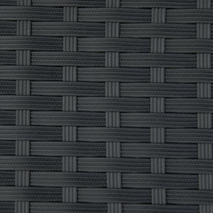 Banc de jardin 2 places style cosy chic résine tressée 4 fils imitation rotin noir