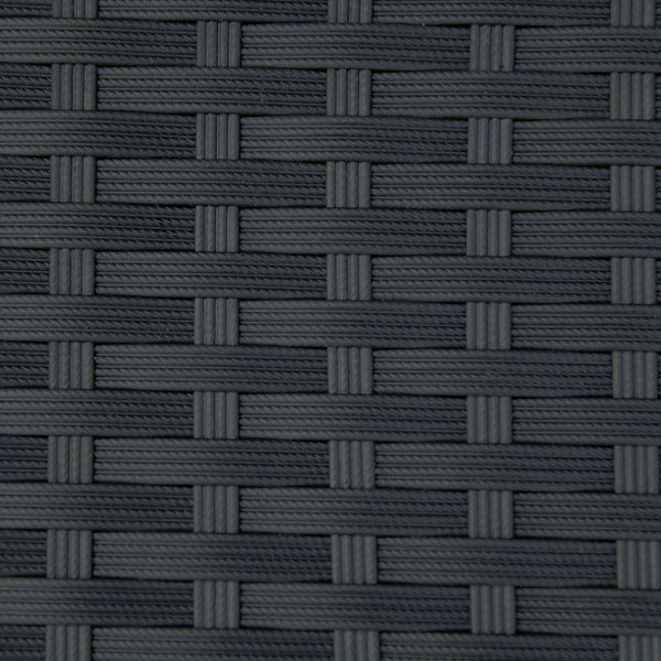 Banc de jardin 2 places style cosy chic résine tressée 4 fils imitation rotin noir
