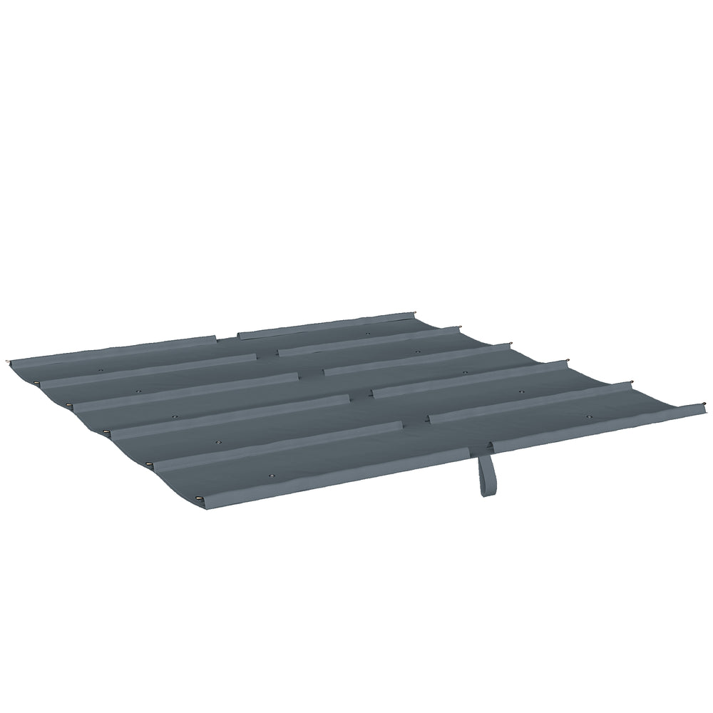 Toile de Toit pour pergola Bâche pour Pergola rétractable de 3 x 3 m, Toile Uniquement 288 x 298 cm en Polyester 180g/m³, protection solaire 30+, Gris foncé